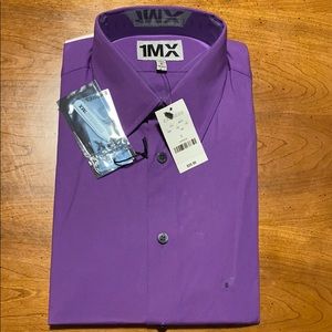 Fitted button down - purple
